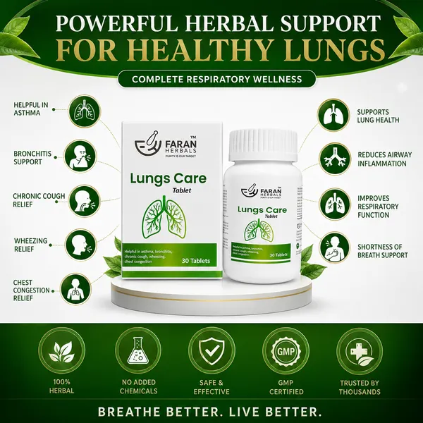 FARAN_HERBALS_Lungs_Care_Tablets_|_Ayurvedic_Respiratory_Support_|_Supports_Lung_Health,_Bronchitis,_Chronic_Cough,_Wheezing_&_Chest_Congestion_|_30_Tablets