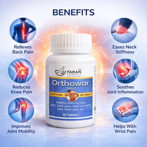 Faran_Herbals_Joint_Pain_Relief_Combo_–_Orthowar_Tablets_(30_Tablets)_+_Pain_Zap_Massage_Oil_(60ml)_|_Ayurvedic_Support_for_Joint,_Back,_Knee_&_Muscle_Pain