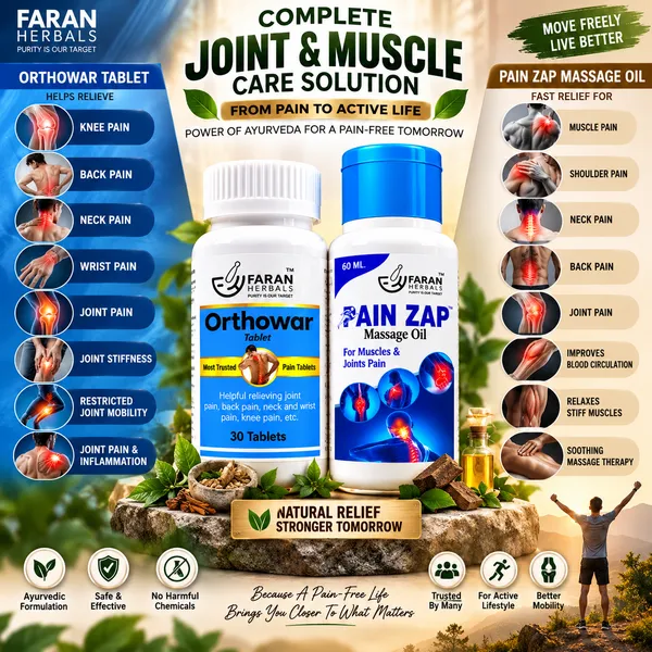 Faran_Herbals_Joint_Pain_Relief_Combo_–_Orthowar_Tablets_(30_Tablets)_+_Pain_Zap_Massage_Oil_(60ml)_|_Ayurvedic_Support_for_Joint,_Back,_Knee_&_Muscle_Pain