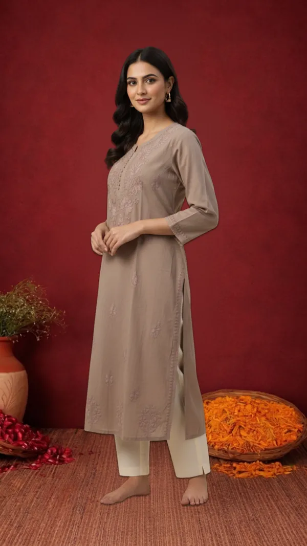 Ameena_Brown_Pure_Cotton_Kurti