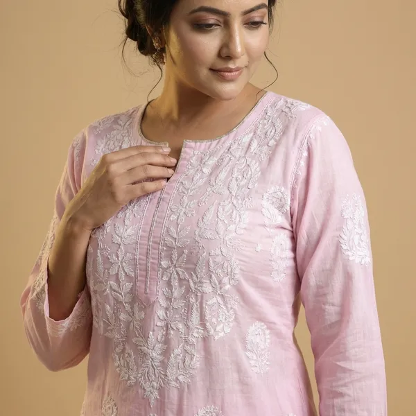 Noor-e-Awadh_Gulaabi_Pure_Modal_Kurti