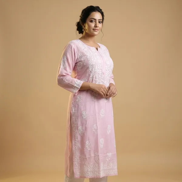 Noor-e-Awadh_Gulaabi_Pure_Modal_Kurti
