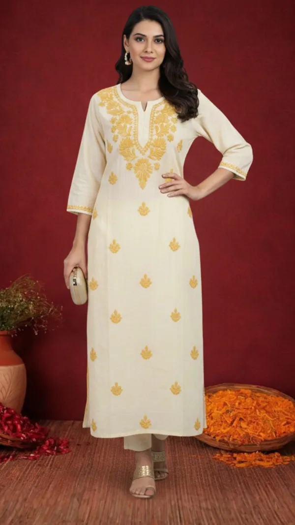 Zehnab_Heavy_Kadhai_-_Pure_Cotton_Peeli_Kurti