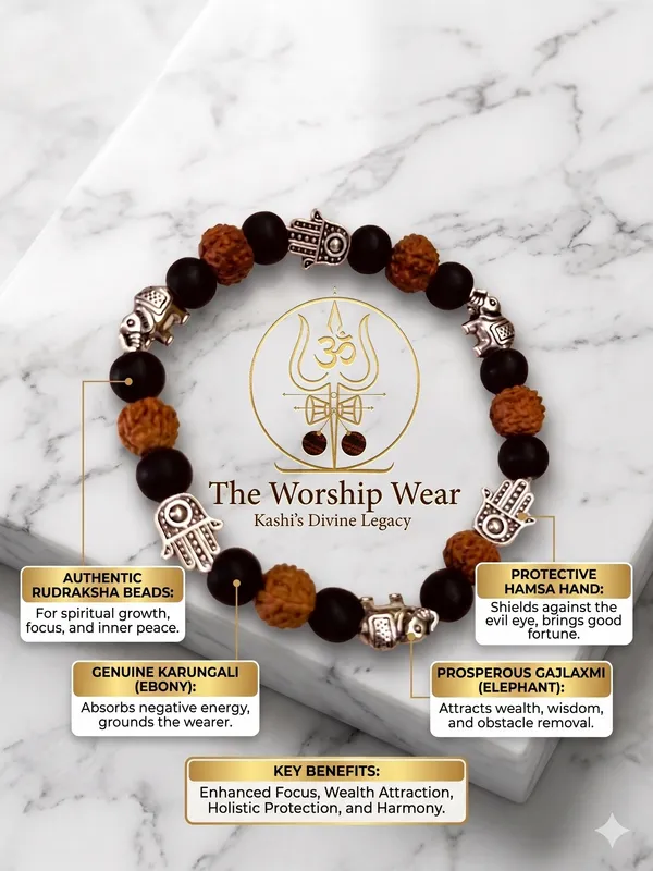 Gaj_Laxmi_Hamsha_Wealth,_Health_and_Luck_Enhancement_Bracelet_in_Rudraksha_and_Karungali