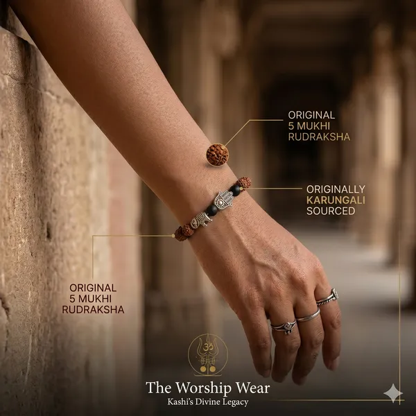 Gaj_Laxmi_Hamsha_Wealth,_Health_and_Luck_Enhancement_Bracelet_in_Rudraksha_and_Karungali