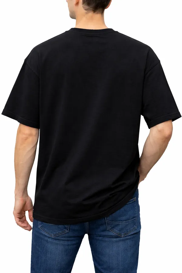 Black_Pure_Cotton_Round_Neck_Graphic_Print_And_Cartoon_T_Shirt_For_Men