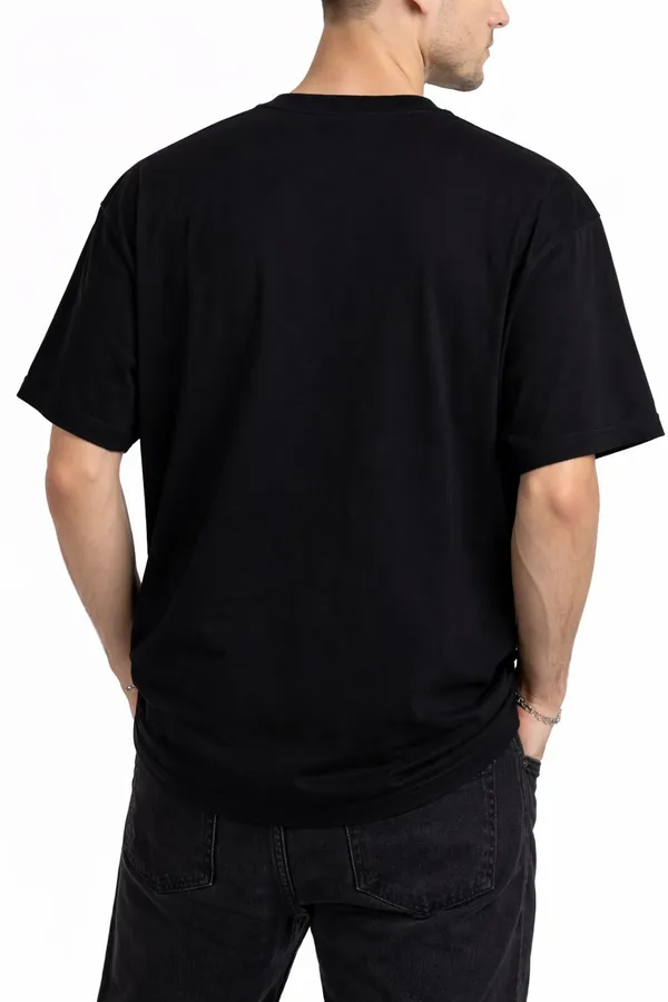 Black_And_Red_Cotton_Blend_Round_Neck_Superhero_T_Shirt_For_Men