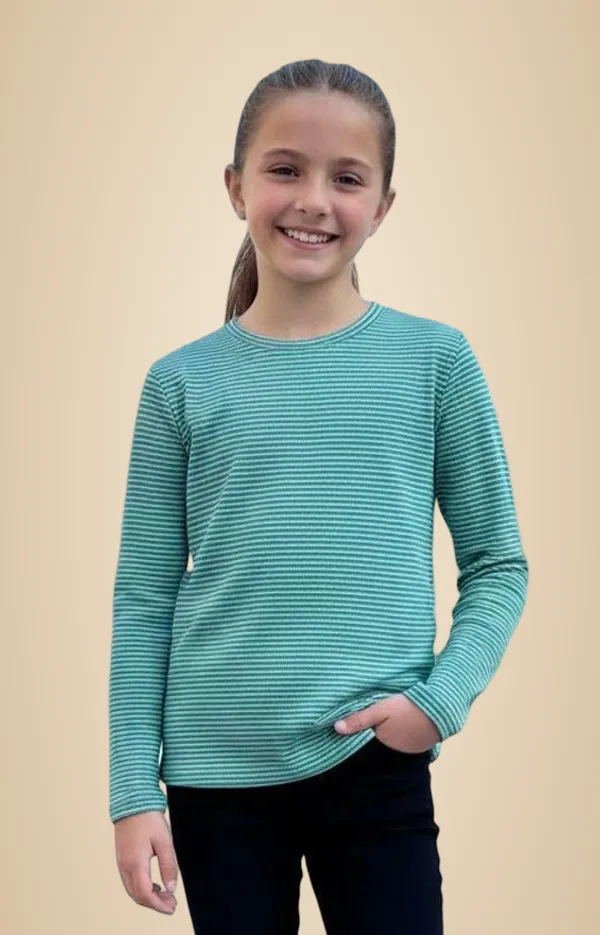 Sky_Blue_Pure_Cotton_Round_Neck_Self_Design_T_Shirt_For_Boys_&_Girls