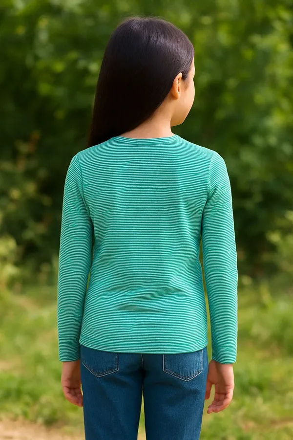 Sky_Blue_Pure_Cotton_Round_Neck_Self_Design_T_Shirt_For_Boys_&_Girls