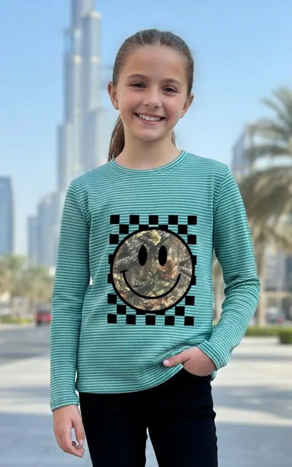 Sky_Blue_Pure_Cotton_Round_Neck_Striped_T_Shirt_For_Boys_&_Girls