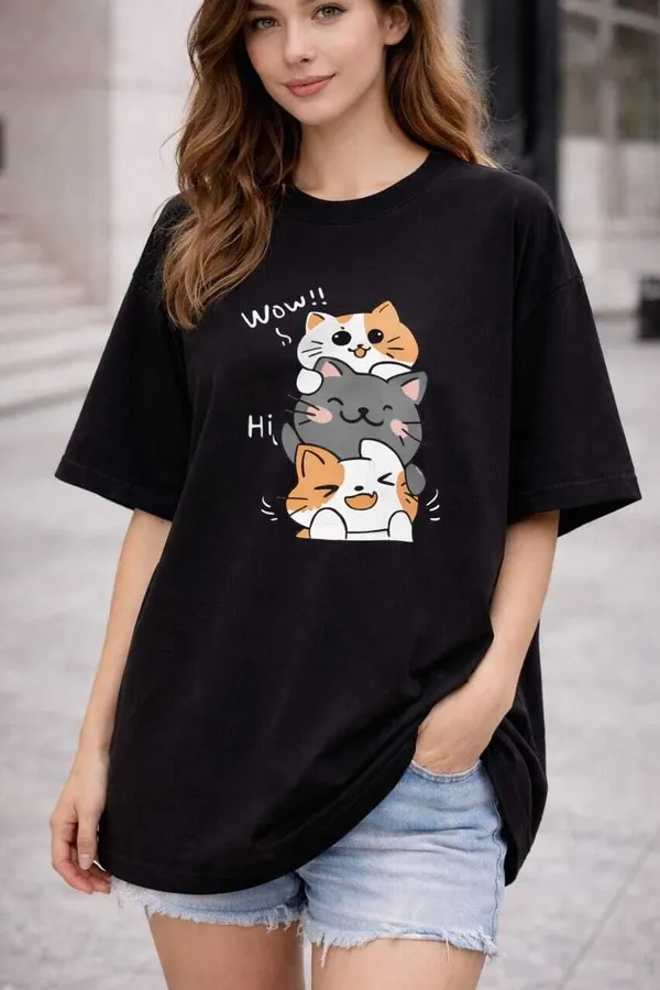 Black_Pure_Cotton_Round_Neck_Graphic_Print_And_Typography_And_Cartoon_T_Shirt_For_Women