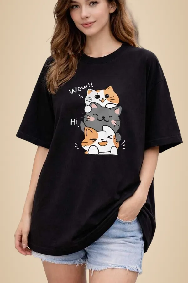 Black_Pure_Cotton_Round_Neck_Graphic_Print_And_Typography_And_Cartoon_T_Shirt_For_Women
