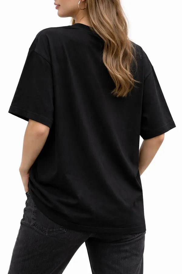 Black_Pure_Cotton_Round_Neck_Graphic_Print_And_Cartoon_T_Shirt_For_Women