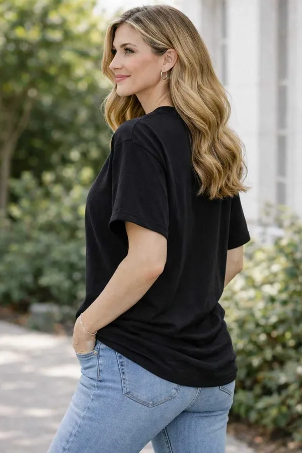 Black_Cotton_Blend_Round_Neck_Graphic_Print_And_Typography_T_Shirt_For_Women