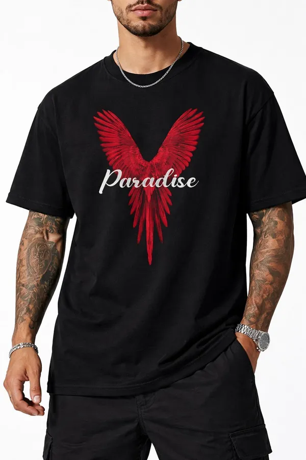 Black_Pure_Cotton_Round_Neck_Graphic_Print_And_Typography_T_Shirt_For_Men