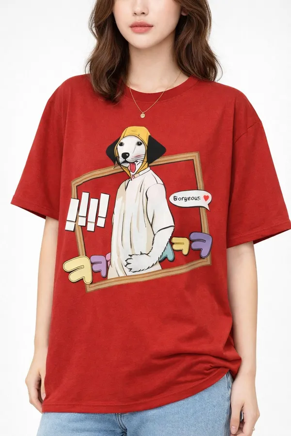 Red_Pure_Cotton_Round_Neck_Graphic_Print_T_Shirt_For_Women