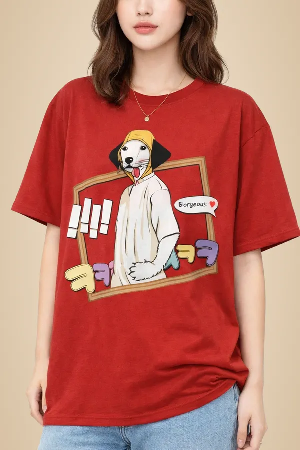 Red_Pure_Cotton_Round_Neck_Graphic_Print_T_Shirt_For_Women