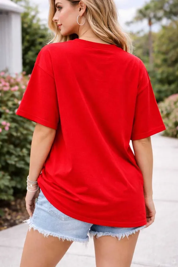 Red_Cotton_Blend_Round_Neck_Graphic_Print_T_Shirt_For_Women
