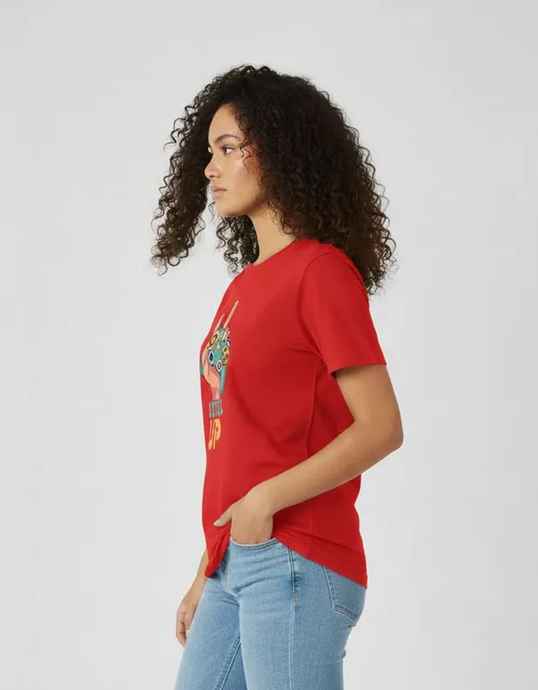 Red_Cotton_Blend_Round_Neck_Graphic_Print_And_Typography_And_Printed_T_Shirt_For_Women