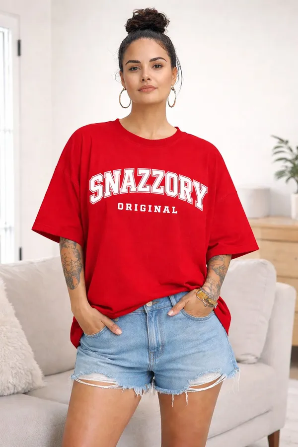 Red_Pure_Cotton_Round_Neck_Typography_T_Shirt_For_Women