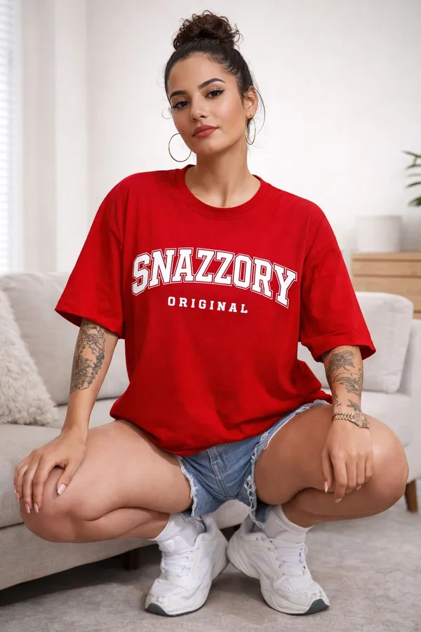 Red_Pure_Cotton_Round_Neck_Typography_T_Shirt_For_Women