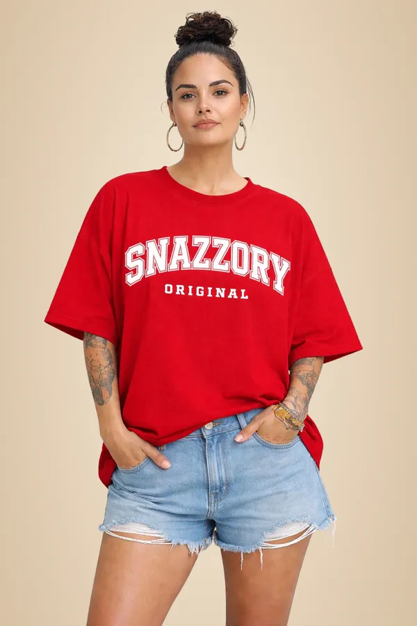 Red_Pure_Cotton_Round_Neck_Typography_T_Shirt_For_Women
