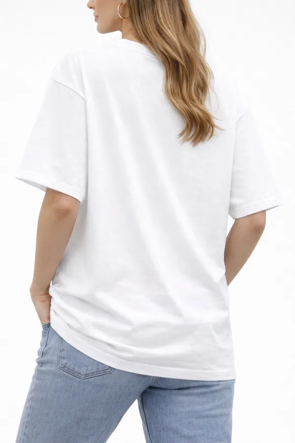 White_Pure_Cotton_Round_Neck_Graphic_Print_And_Cartoon_T_Shirt_For_Women