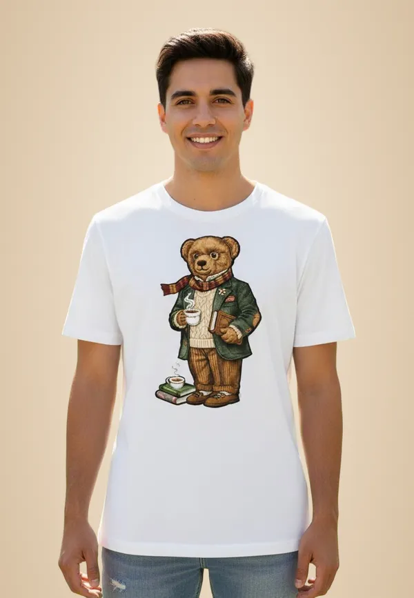 White_Cotton_Blend_Round_Neck_Graphic_Print_T_Shirt_For_Men
