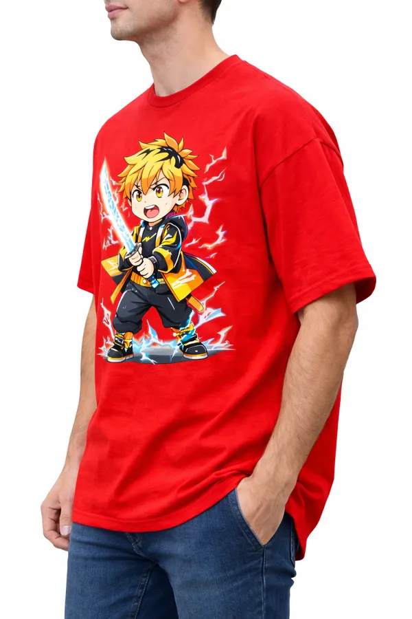 Red_Pure_Cotton_Round_Neck_Graphic_Print_And_Cartoon_T_Shirt_For_Men