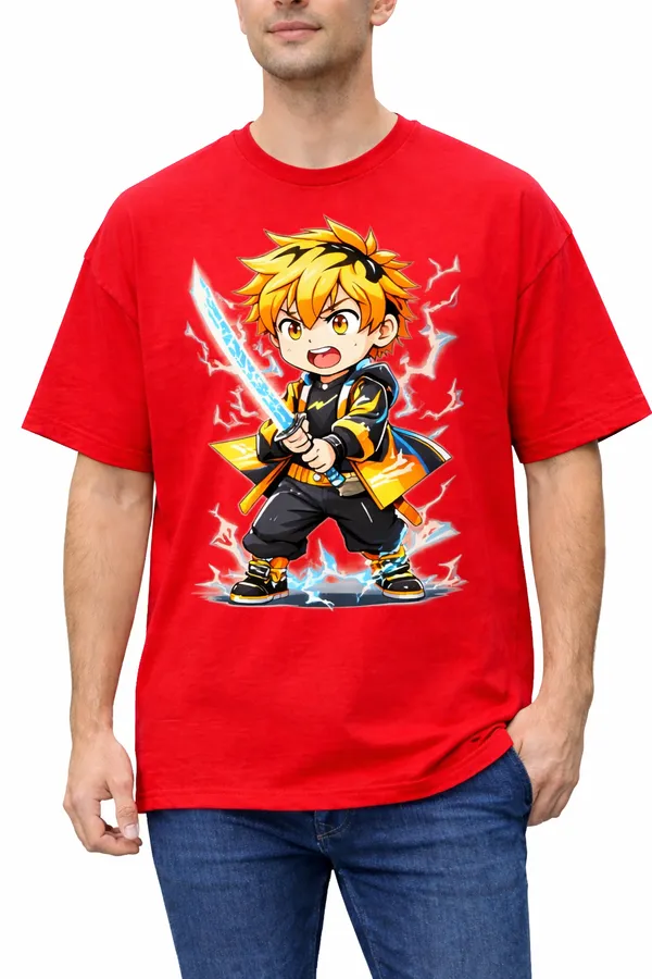 Red_Pure_Cotton_Round_Neck_Graphic_Print_And_Cartoon_T_Shirt_For_Men