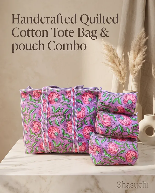 Quilted_Cotton_Tote_Bag_&_Utility_Pouch_Set_–_4-Piece_Combo