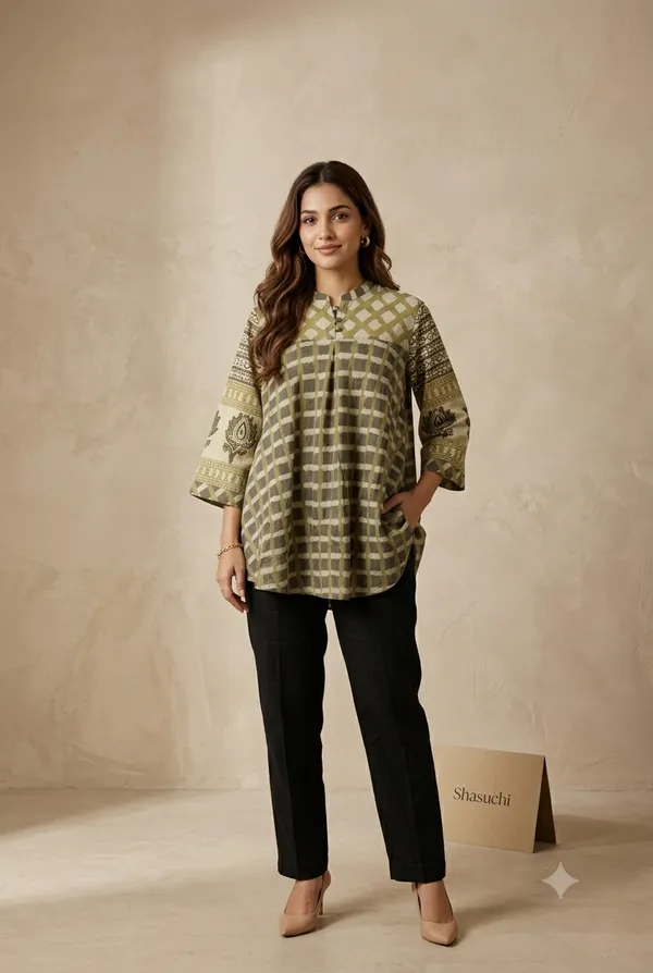 Comfortable_and_stylish_Umbrella_Muslin_Shirt_with_a_beautiful_printed_design,_perfect_for_an_effortless_everyday_look.