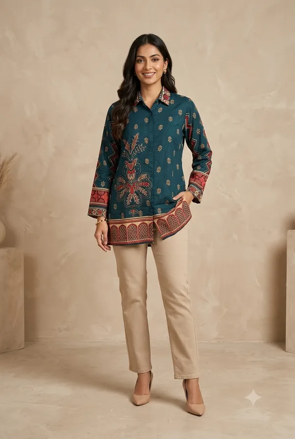 Beautiful_teal_printed_shirt_with_elegant_floral_and_traditional_detailing,_perfect_for_a_smart_and_stylish_everyday_look.