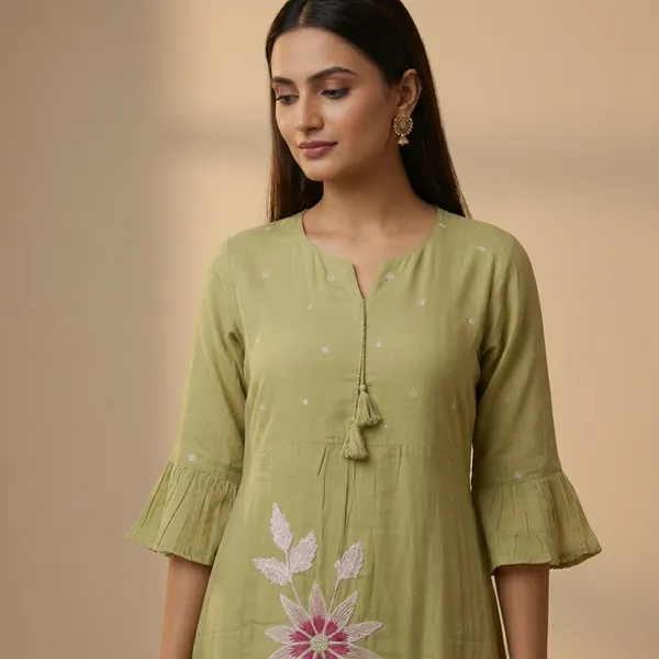 Green_Mul_Chanderi_Co_Ord_Set_For_Women