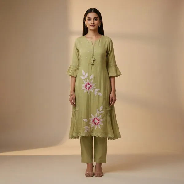 Green_Mul_Chanderi_Co_Ord_Set_For_Women