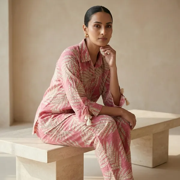Pink_Cotton_Co_Ord_Set_For_Women