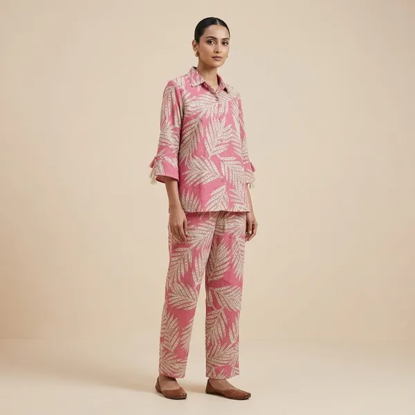 Pink_Cotton_Co_Ord_Set_For_Women