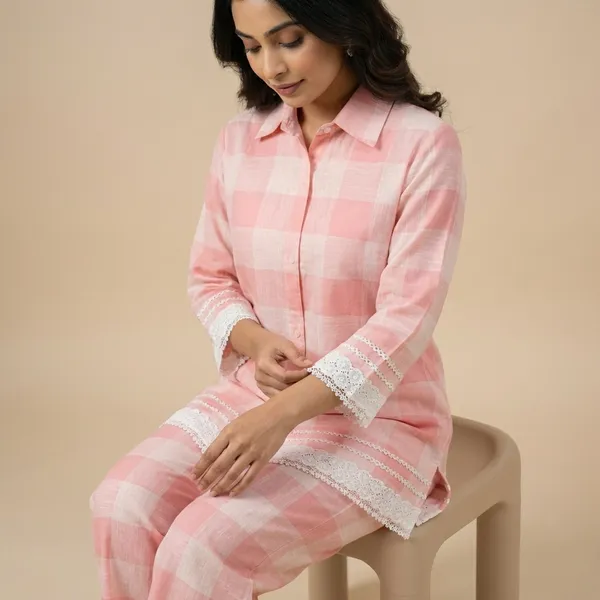 Pink_Cotton_Co_Ord_Set_For_Women