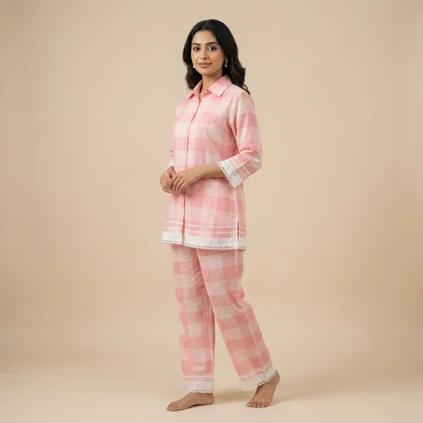 Pink_Cotton_Co_Ord_Set_For_Women