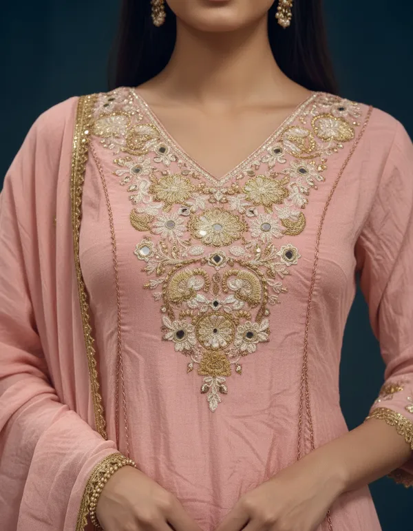 Pink_Crush_Mul_Chanderi_Kurta_Pant_Set_For_Women