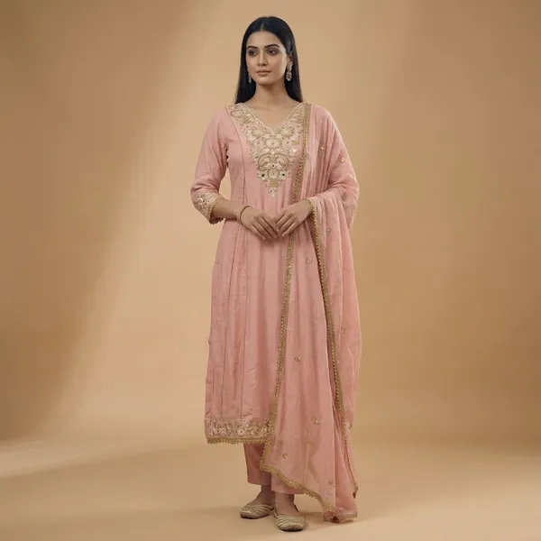 Pink_Crush_Mul_Chanderi_Kurta_Pant_Set_For_Women