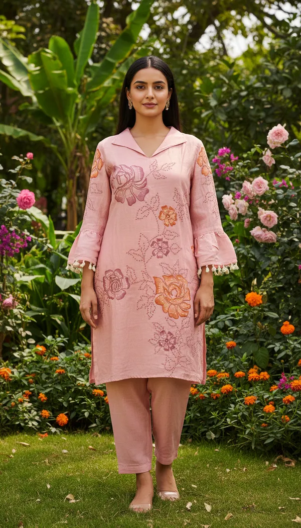 Onion_Mulcotton_Kurta_Pant_Set_For_Women