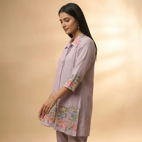 Lilac_Mulcotton_Kurta_Pant_Set_For_Women