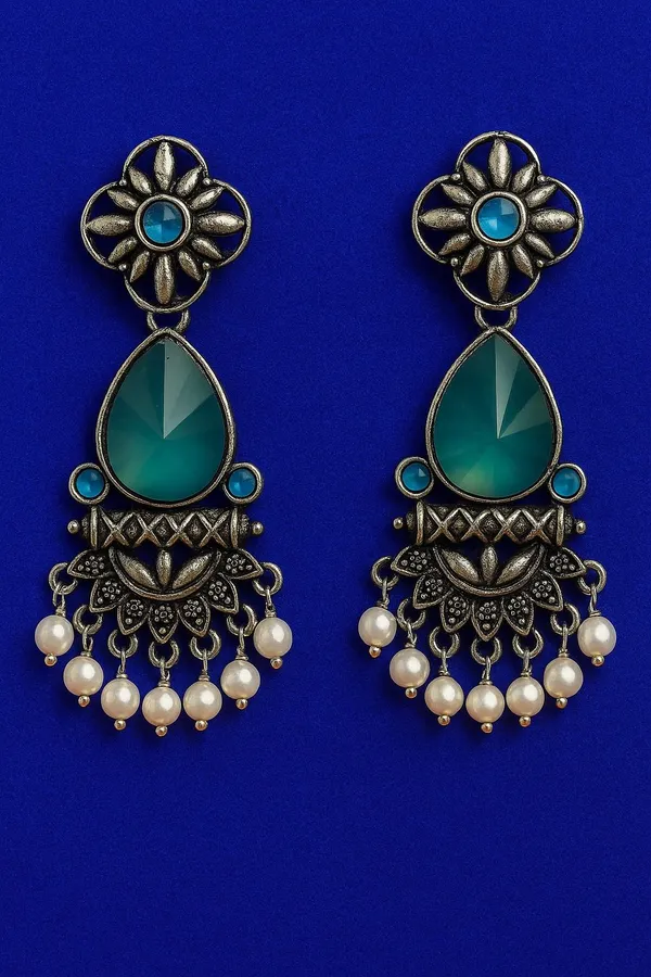 Turquoise_Blue_Alloy_Premium_And_Traditional_Design_Earrings_For_Women