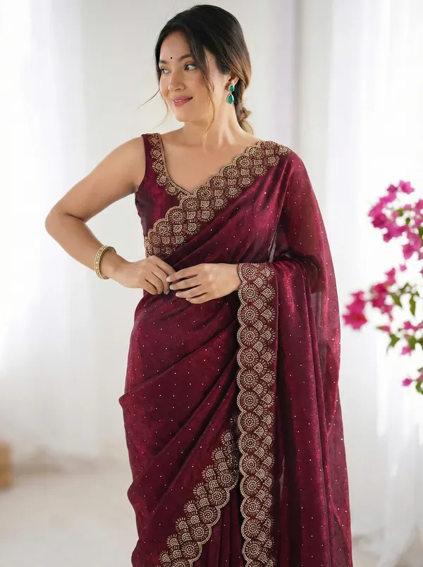 Purple_Embroidered_Georgette_Saree_For_Women