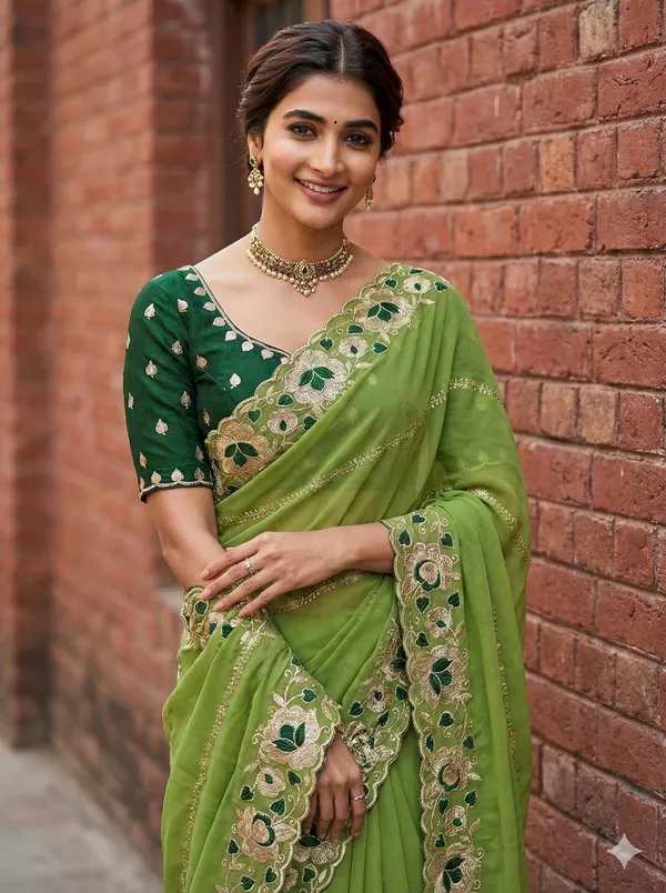 Light_Green_Embroidered_Georgette_Saree_For_Women