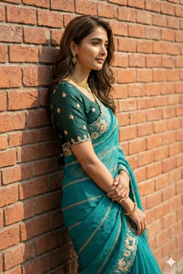 Sea_Blue_Embroidered_Silk_Saree_For_Women