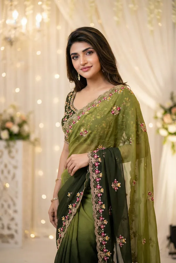 Green_Embroidered_Georgette_Saree_For_Women