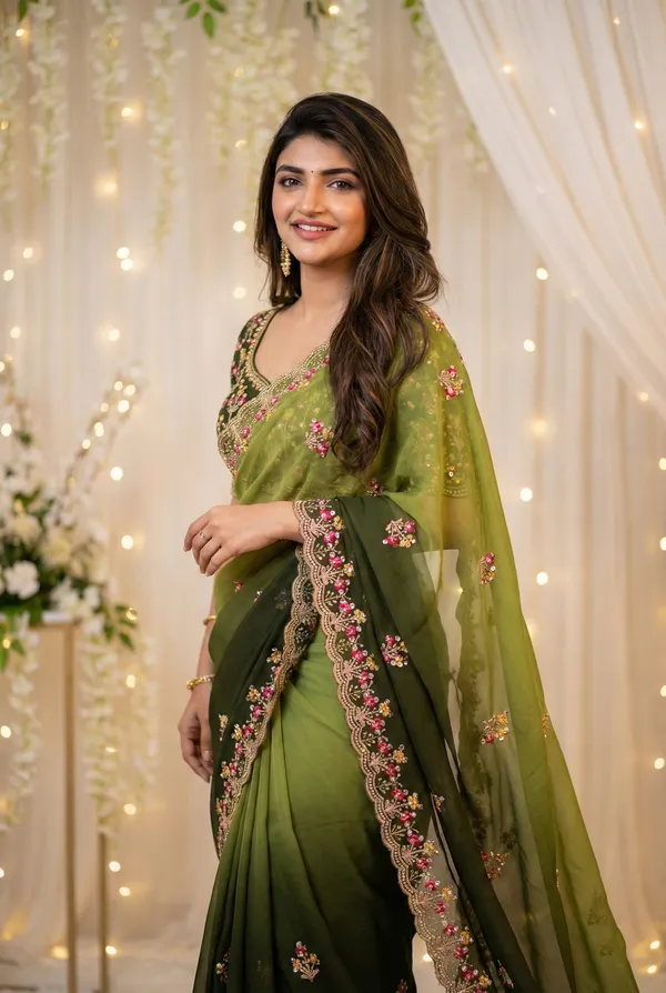 Green_Embroidered_Georgette_Saree_For_Women