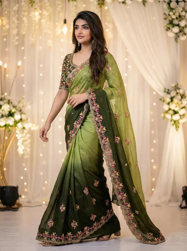 Green_Embroidered_Georgette_Saree_For_Women